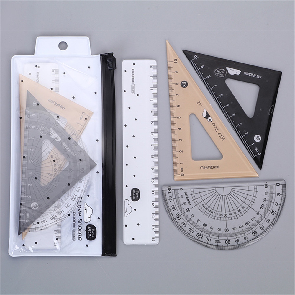 4Pcs Math Geometry Tool Set Triangle Ruler Plast Vicedeal 4Pcs Math Geometry Tool Set Triangle Ruler Plast Vicedeal