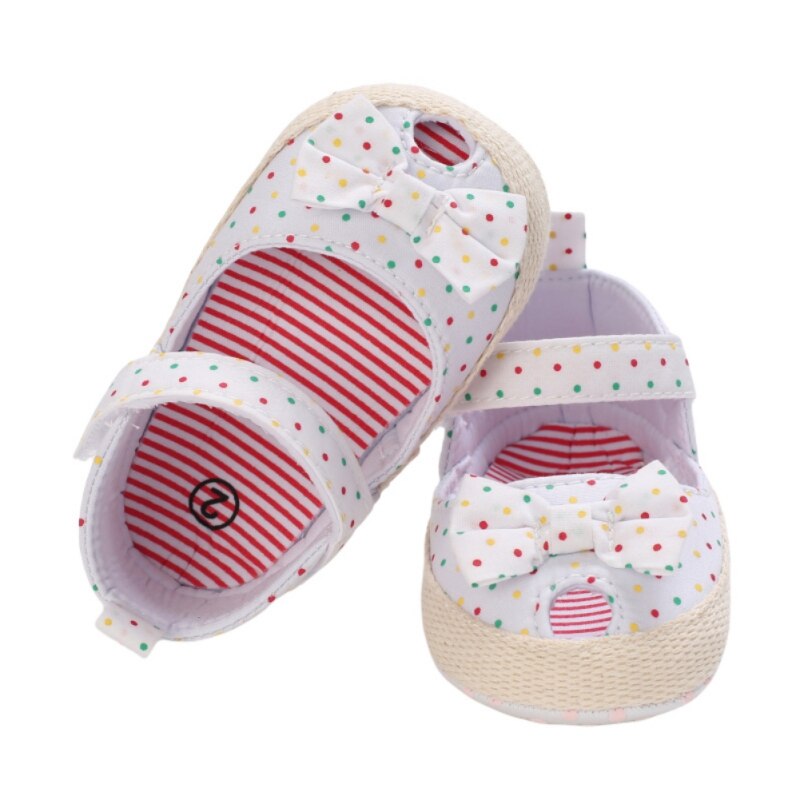 Sommer Baby Mädchen Nette Weiche Sohle Prinzessin Schuhe Bogen Knoten Tuch Sandalen Kleinkind Rutschfeste Instagramable Erste Wanderer 0-18M: W / M