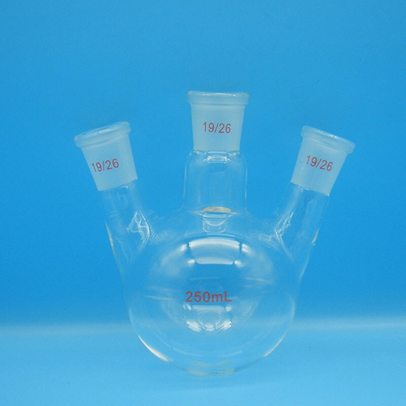 250 ml Laboratorium ronde bodem drie halzen glazen Kolf