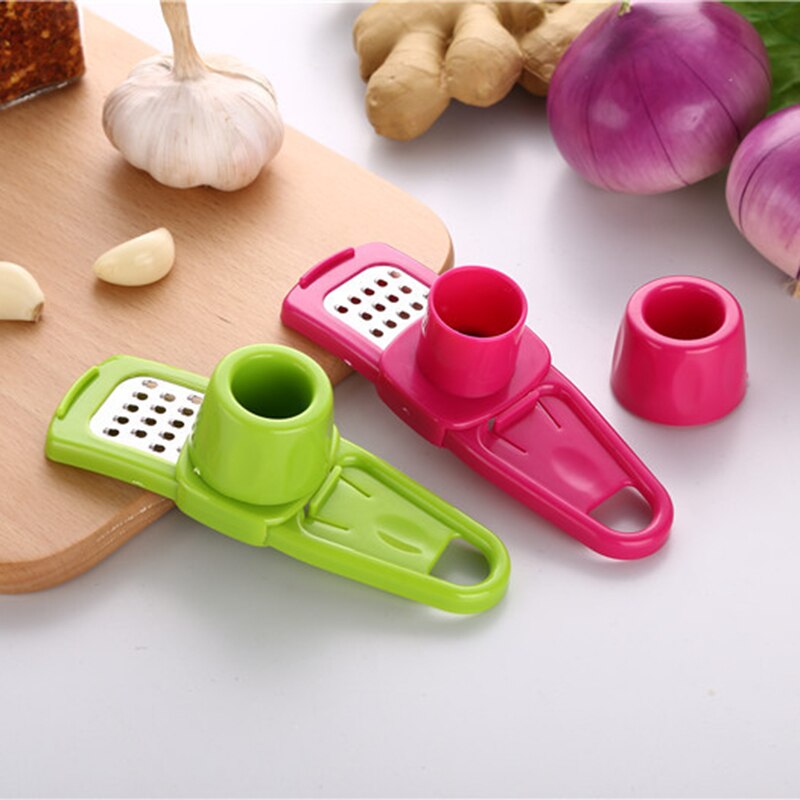 Stainless Steel PP Garlic Presses Ginger Cutter Candy Color Plastic Grinding Tool Microplaner Planer Kitchen Grater Grinder