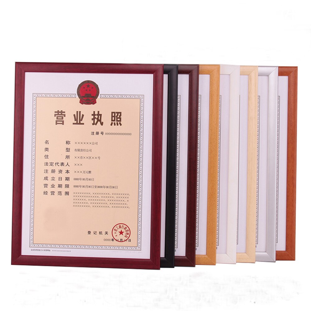 Wall Mounted & Countertop Solid Wood Wooden Certficate Frames for Diploma,Certificate,Picture and Poster WP006