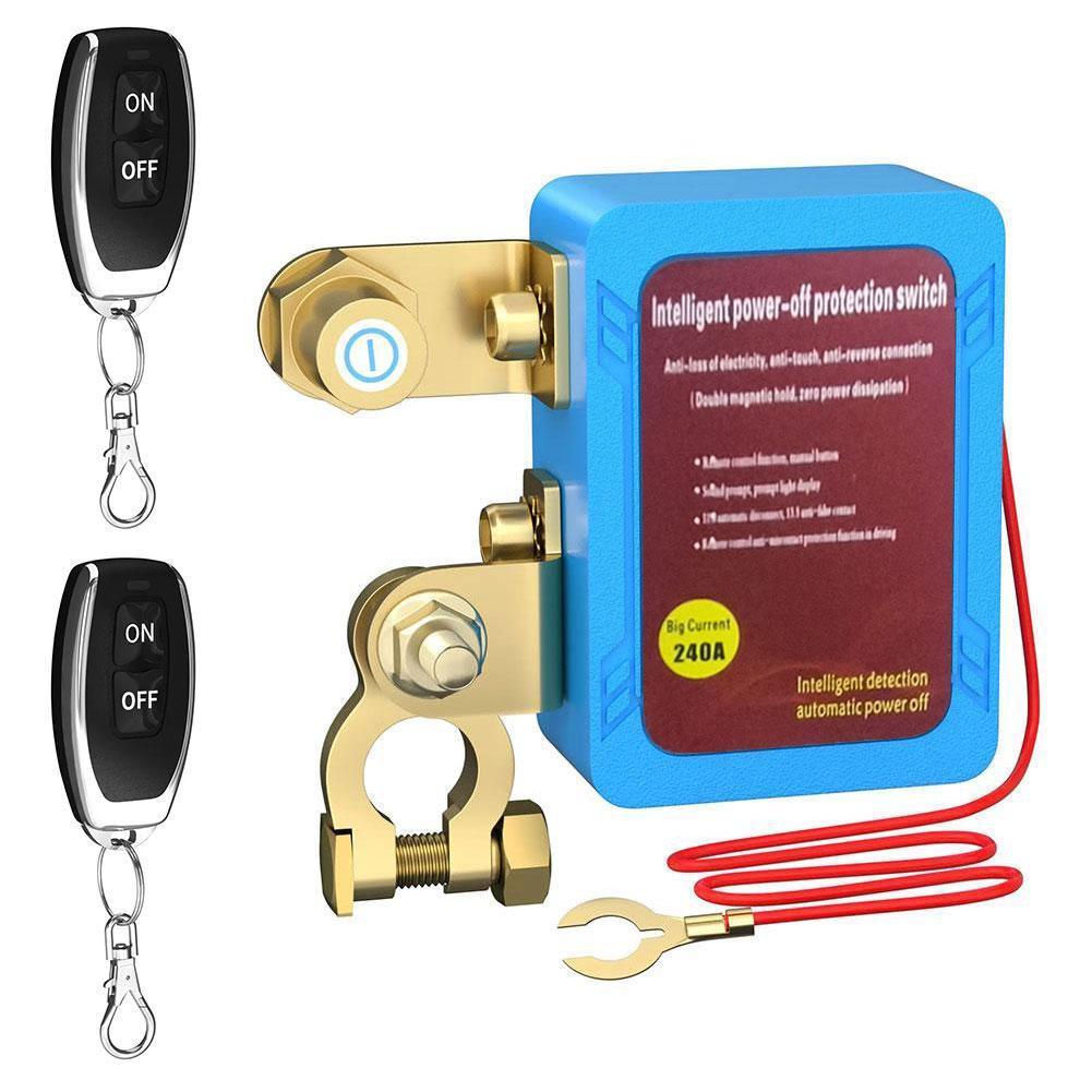 Dual Remote Battery Disconnect Switch 12V 240A Kill Switch Automatic Power Shut Off Switch Car Battery Remote Control Switch