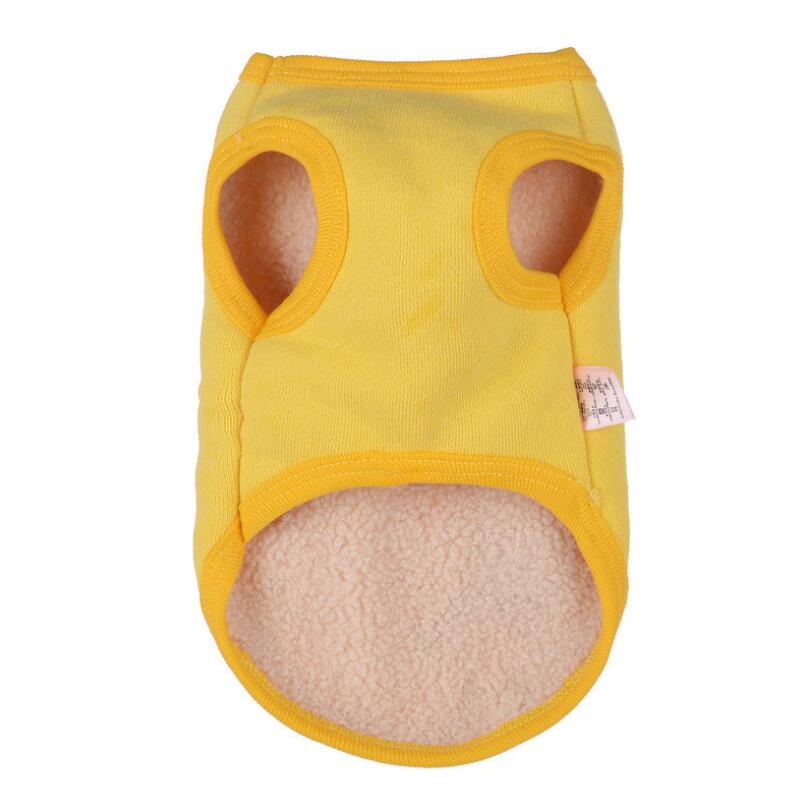 Gilet de chiot de dessin animé de couleur aléatoire vêtements de chien gilet de chat chaud pour petits chiens manteau de chaton chihuahua bouledogue français vêtements pour animaux de compagnie 35
