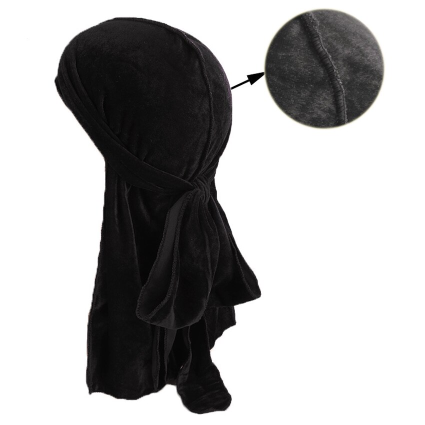 Sombrero de pañuelo de terciopelo para hombre y mujer, turbante transpirable, gorros para quimio, sombrero de pirata, accesorios para el cabello, Unisex,