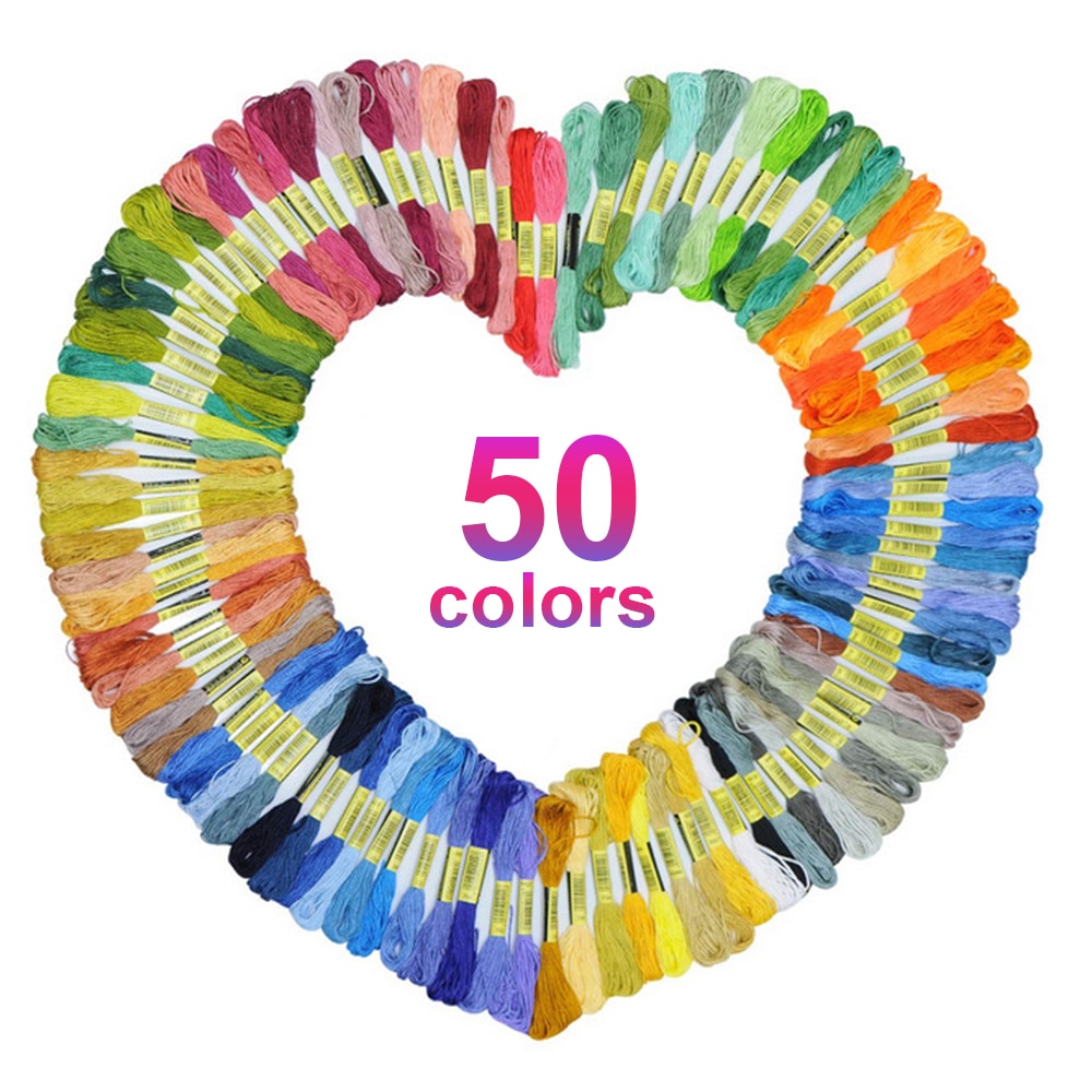 100 Colors Cross Stitch Threads Cotton Sewing Skeins Embroidery Thread Floss Skein Kit DIY Sewing Tools Craft Accessories