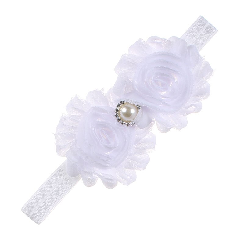 1 peça maya stepan headwrap flor floral bebê headwear meninas arco de cabelo hairband cabeça banda infantil recém-nascido arcos crianças rendas: WHITE