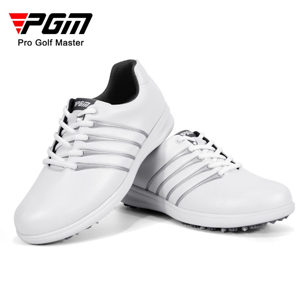 PGM-zapatos de Golf para mujer, zapatillas deportivas impermeables y antideslizantes con cordones, transpirables, de PU, informales, color blanco, novedad de 2022