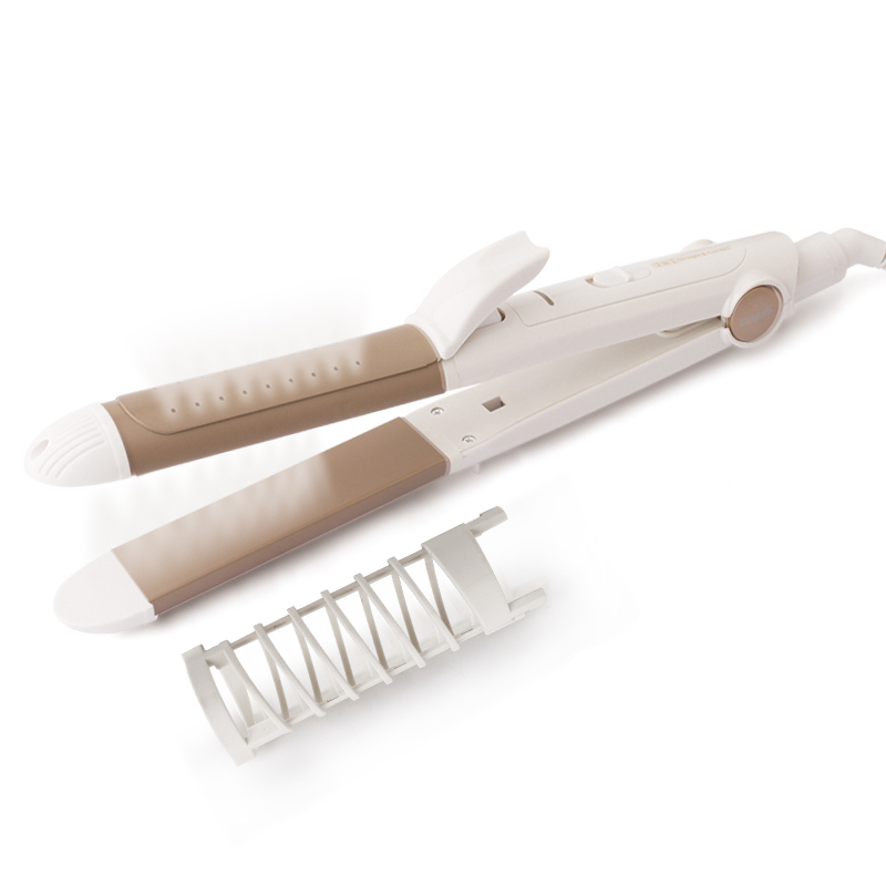 RIWA Curler Hair Straightener 2 In 1 Styler Curling Iron Wet and Dry Curling Tongs For Hair RB-950: No LCD Display