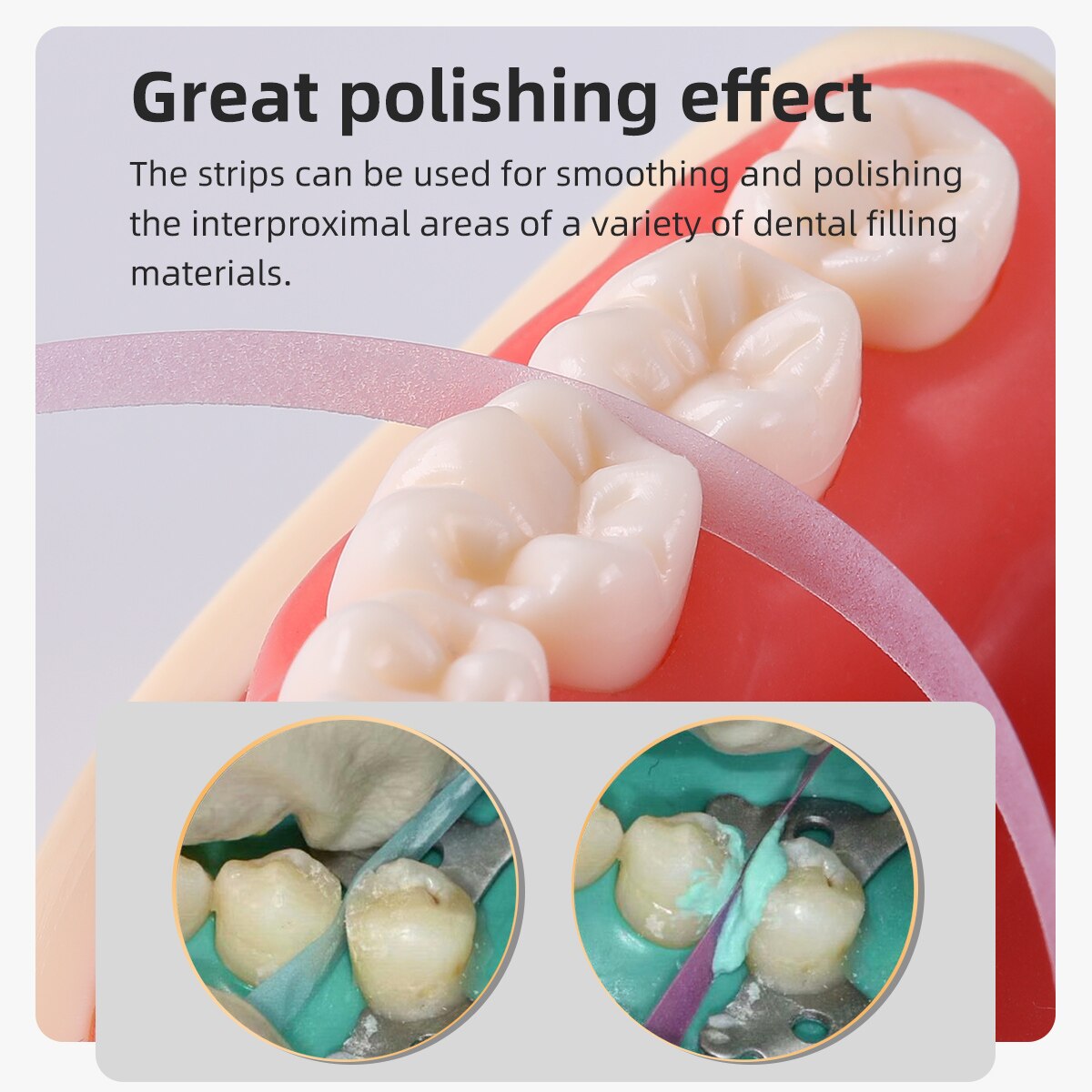 Azdent 3 rullar dental polerremsa 6m*4mm harts tänder slipning tandläkare verktyg tandvård material