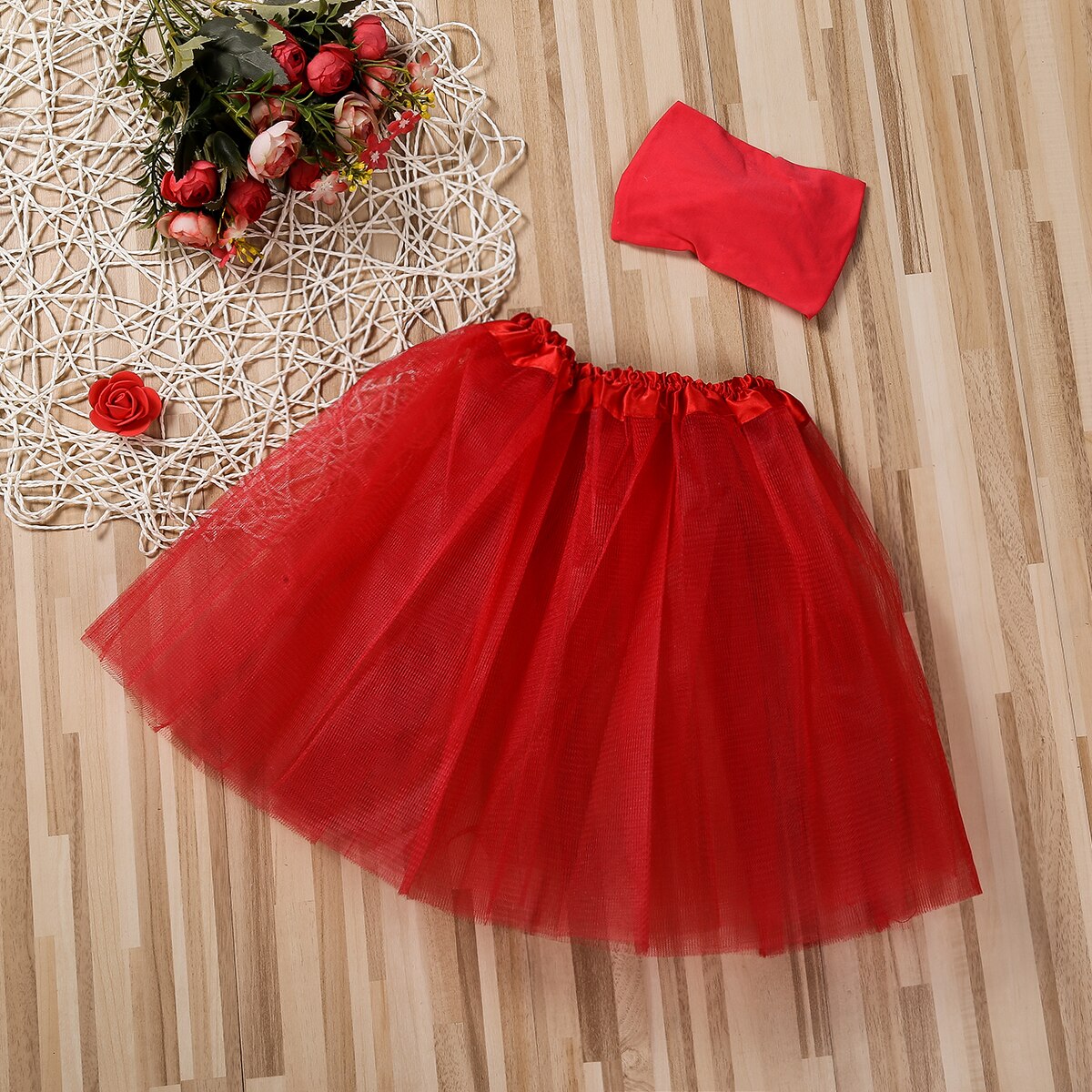 1pc Toddler Infant Baby Girl Tulle Photo Photography Prop Tutu Skirt + Headband Baby Princess Skirt Set