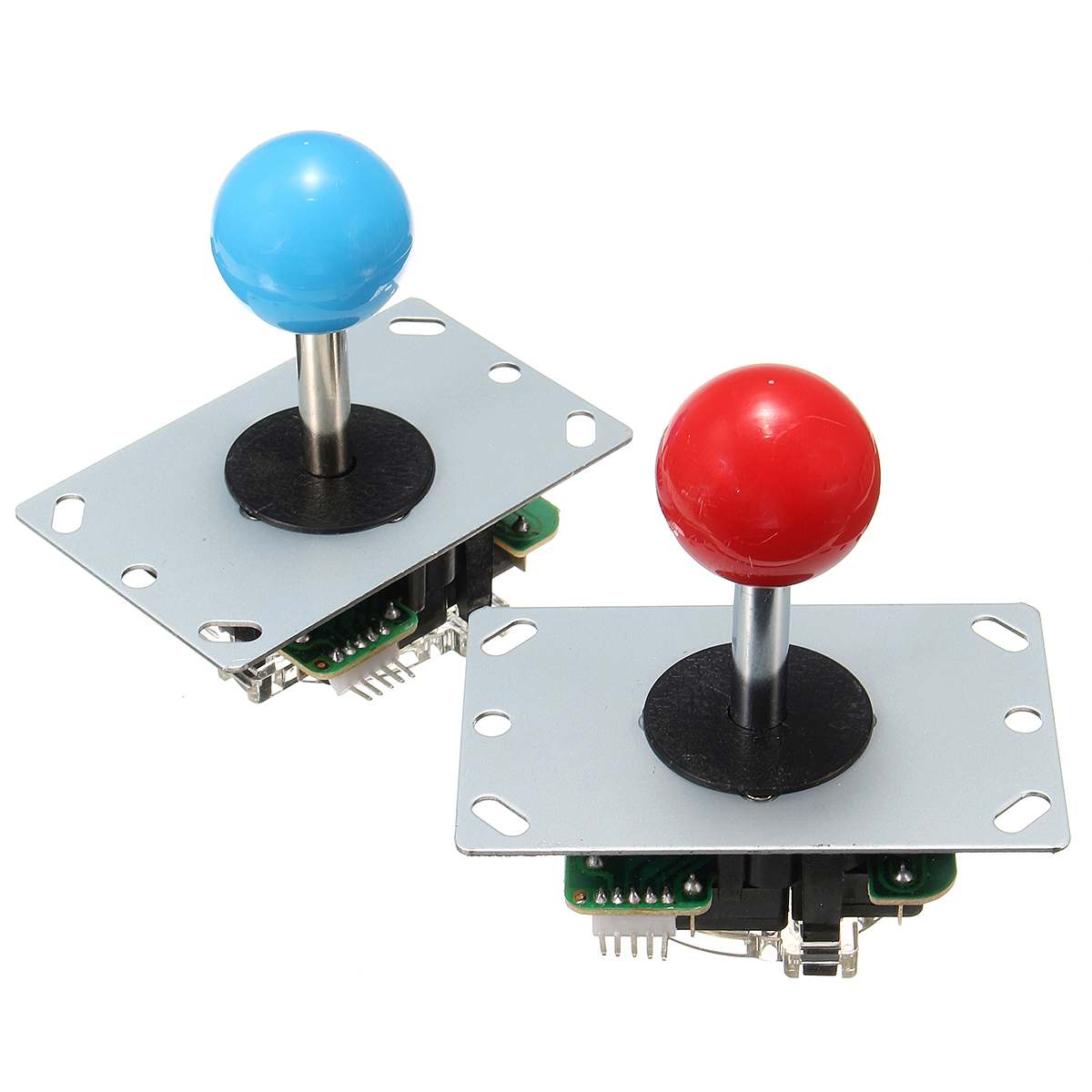 20 stk gjør-det-selv-joystick arkadesett 2 spillere med 20 led arkadeknapper 2 joysticker usb-kodersett + kabler arkadespill delesett
