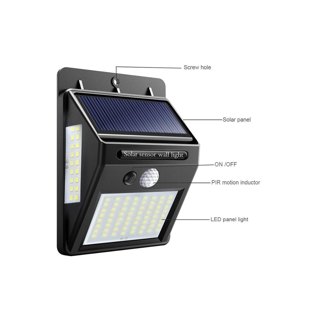 100 LED Solar light Outdoor lighting LED Solar lamp PIR Motion Sensor Garden light Solar Power Wall light Street lamp Waterproof