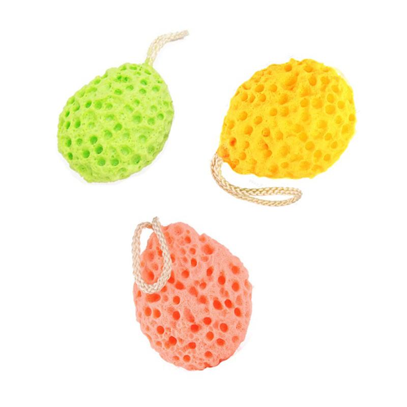 3Pcs Douche Bal Body Reiniging Spons Zacht Opknoping Touw Duurzaam Honingraat Vormige 3Pcs Bad Spons Bad Bal douche Ballen