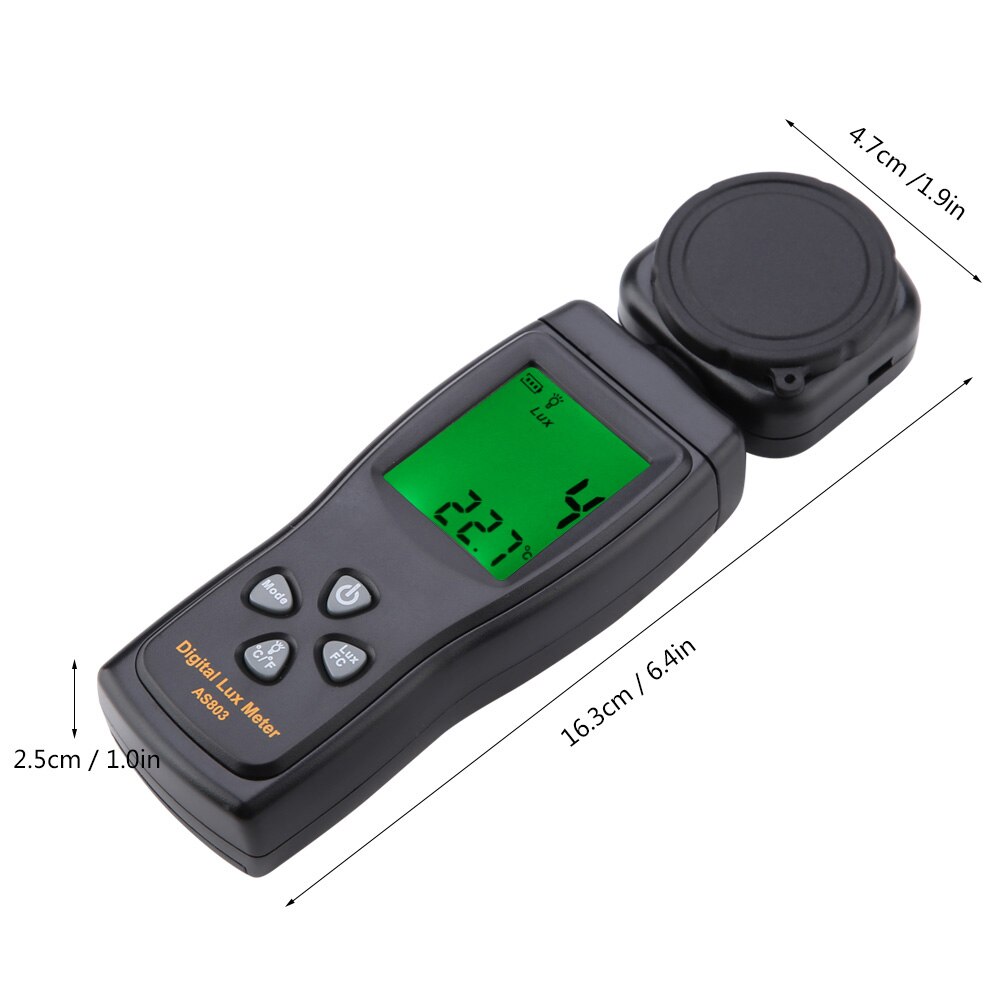 Handheld AS803 Luxmeter Digital Light Meter Lux Meter Photometer Uv Meter UV Radiometer LCD Luxmeter Illuminometer Photometer