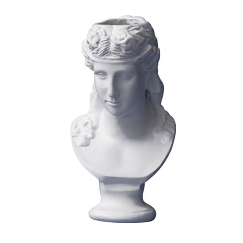 Hars Vaas Bloempot Nordic Stijl Menselijk Hoofd Pen Borstels Houder Woondecoratie: C