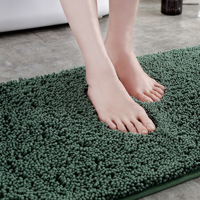 Antislip Pluche Fijne Chenille Badkamer Mat Super Zachte Water Absorberende Tapijt Wasbare Badkamer Tapijt