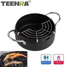 Teenra Japanse Stijl Frituren Pot Maifan Stone Tempura Frter Pan Gebakken Kip Pot Koken Gereedschap Keukengereedschap