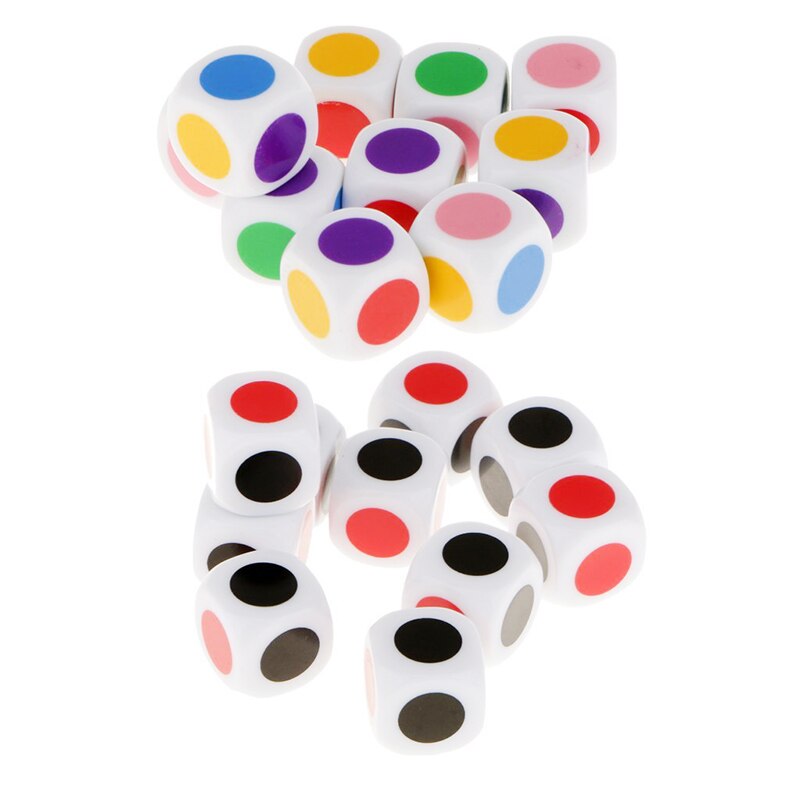 Juego de 10 Uds de dados DSGS para jugar con 6 colores para juegos de mesa para niños juegos de mesa juguetes educativos