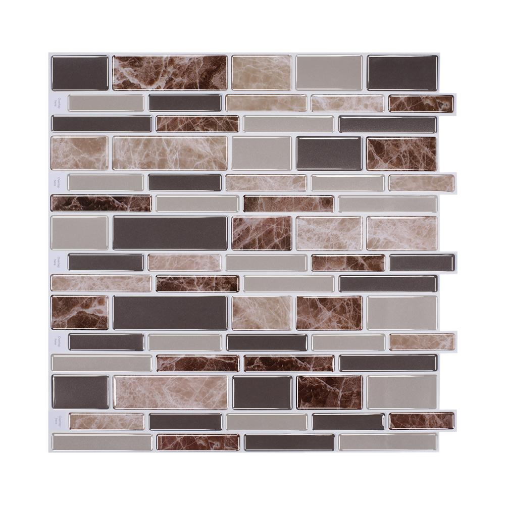 Vividtiles gris Mable peler et coller carreaux Anti-moisissure amovible RV chambre décor cuisine auto-adhésif papier peint: VT005