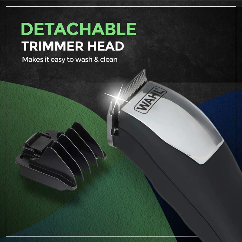 Wahl 9855-1216 Groomsman pro rasoio elettrico per uomo barba naso tagliacapelli tagliacapelli ricaricabile 60 Min uso nero