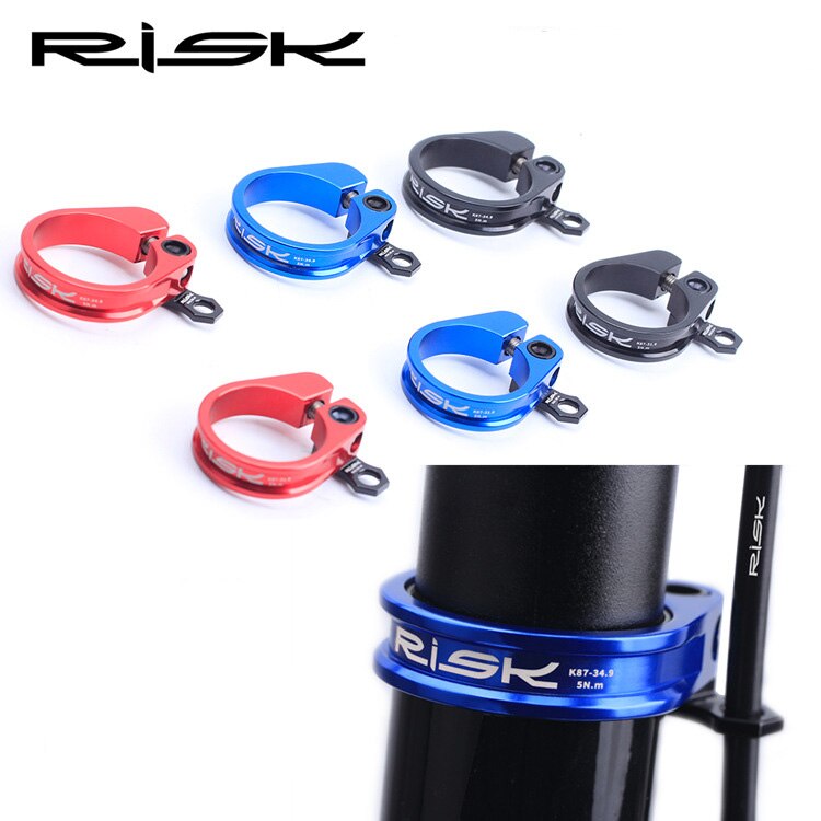 Cykel 31.8/34.9mm mtb cykel sadelpind klemme ultralet lås cykel saddelpinde klemmer med kabel organizer road cykel sadelpind klip