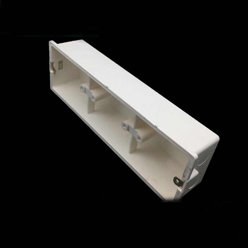 Type 86 PVC Flame Retardant Junction Dark Box Universal Switch Socket Bottom Wall Mount Switch Box 3-Gang