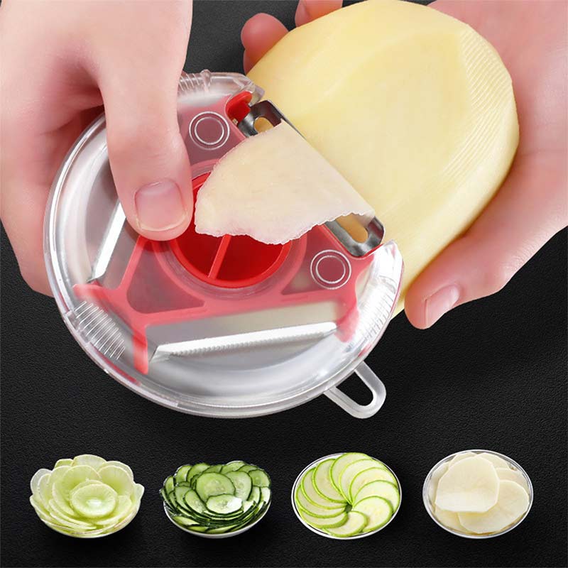 3 in 1 Magic Trio Peeler Set Slicer Stainless Steel Peeler Shredder Julienne Cutter Multi Peel Blade Zesters Grater Kitchen Tool