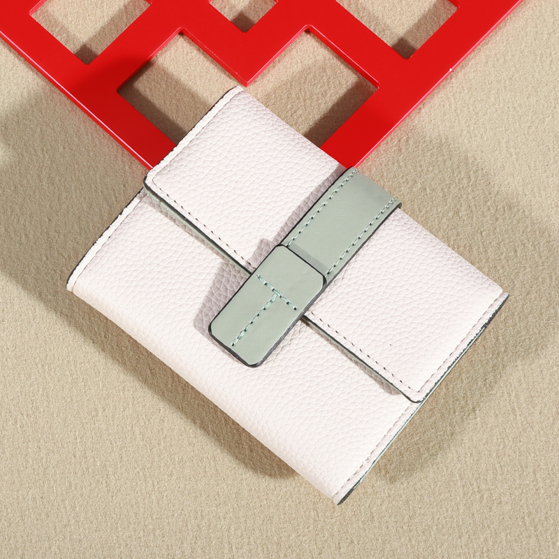 Original minimalistisk liten lommebok med stor kapasitet for kvinner: Himmelblå