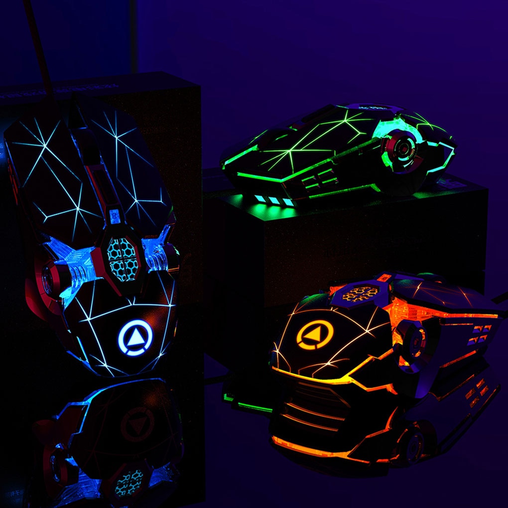 Wired Gaming Mouse Mechanical Sensitive Silent Mouse Backlit 3200DPI Adjust Computer Mice Laptop USB Cable Mouse