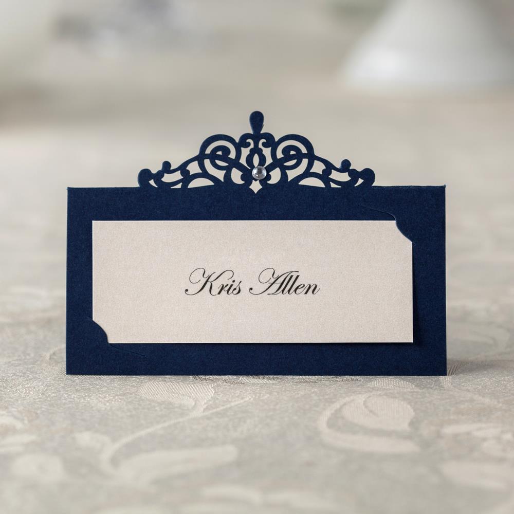 24 stk blå bordkortholder bord centerpieces nummer navnekort bryllup banket dekoration begivenhed fest kort & invitationer