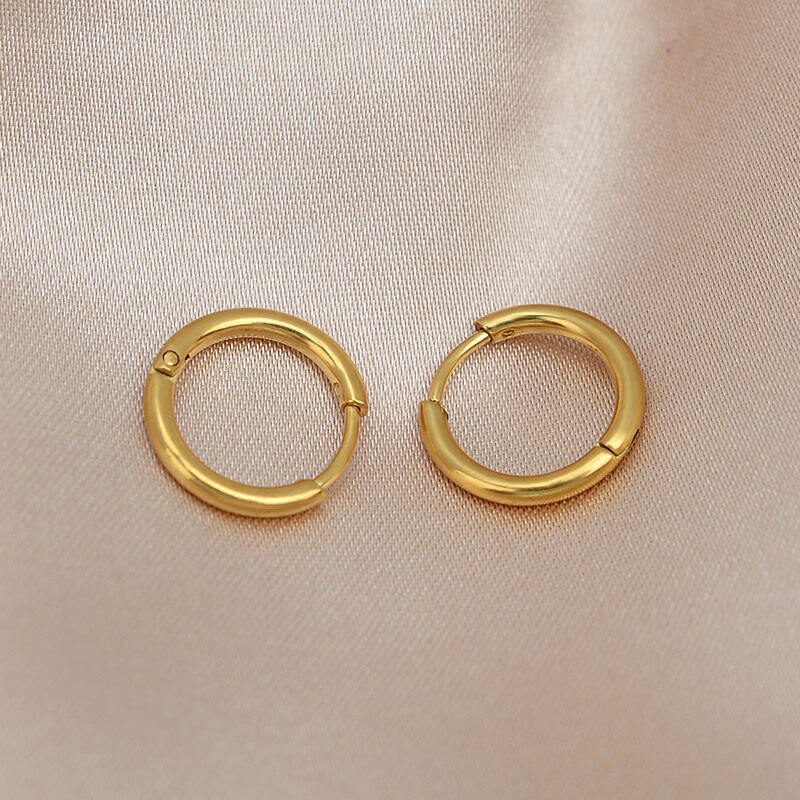 Stainless Steel Hoop Earrings Nose Ring Smooth Small Rounded Dainty Huggies Helix Daith Men Women Piercing Jewelry 18G
