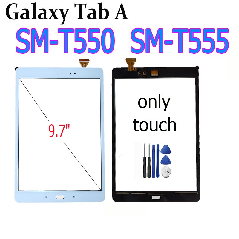 9.7 &quot;ekran dotykowy do Samsung Galaxy Tab A 9.7 SM-T550 T550 T551 T555 ekran dotykowy Digitizer + darmowe narzędzie