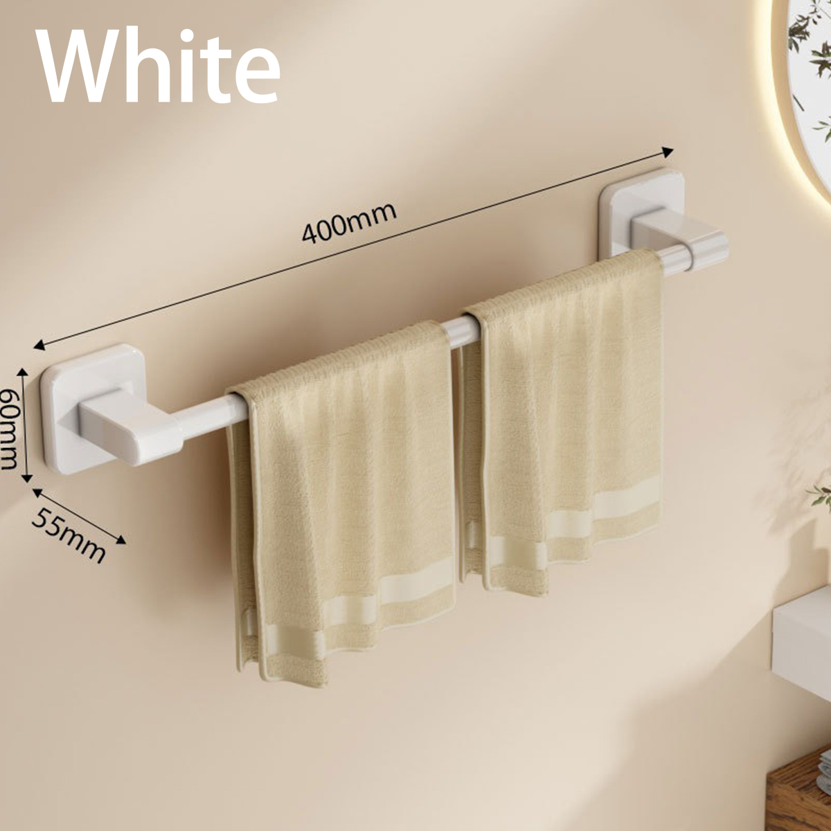 Badkamer Handdoekenrek Aan De Muur, Zwarte Handdoekstang Met Aluminium En Handdoekhouder, Douche-En Badhanddoekrekken: green