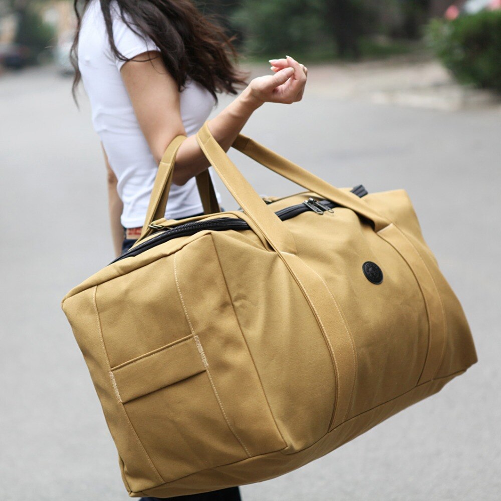 Mannen Reistassen Grote Capaciteit Vrouwen Bagage Travel Plunjezak Canvas Big Travel Handtas Vouwen Reis Tas Waterdicht
