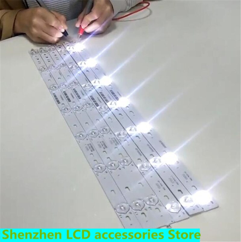 Barre lumineuse LED pour téléviseur LCD, rétro-éclairage universel pour Hisense Changhong TCL Konka skyvalue, 8 pièce/lot 32 pouces-75 pouces, 3v 6v