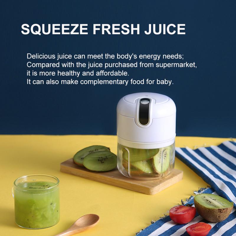 250ml Multifunctional Electrician Garlic Mincing Machine Mini Electric Meat Mincer Vegetable Pepper Chopper Kitchen Utensils