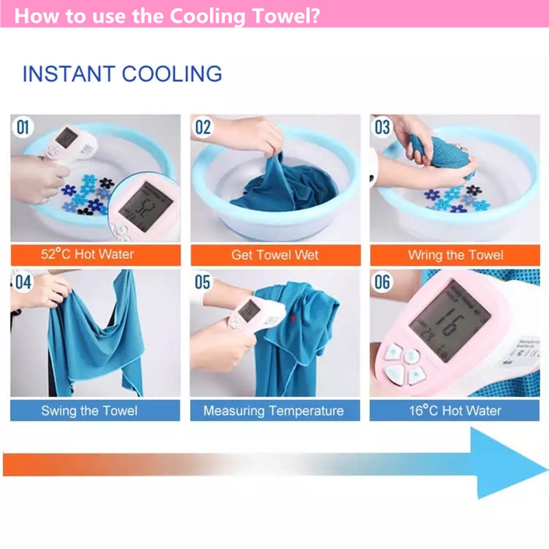 Microfiber Sport Handdoek Snelle Koeling Ice Gezicht Golf Handdoek Sneldrogende Strand Handdoeken Zomer Blijvende Instant Chill Handdoeken