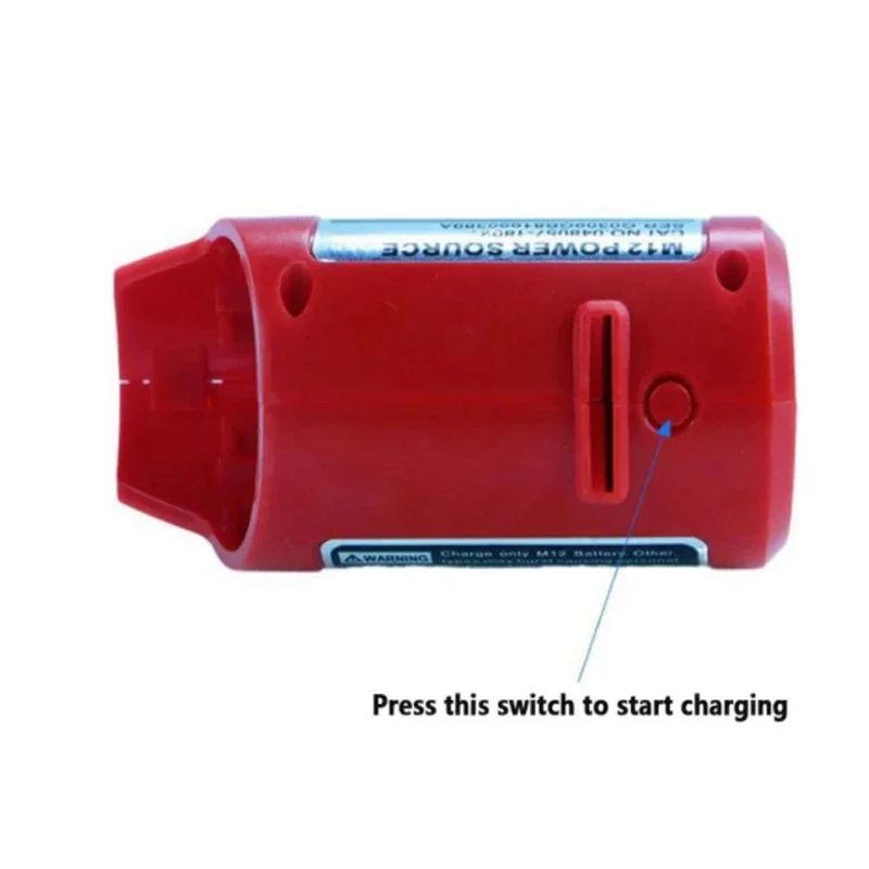 Removable Power with 2.1A USB Port and DC 12V for Milwaukee 12V Lithium Ion Battery Charger Adapter N12Charger USB Power Adapter