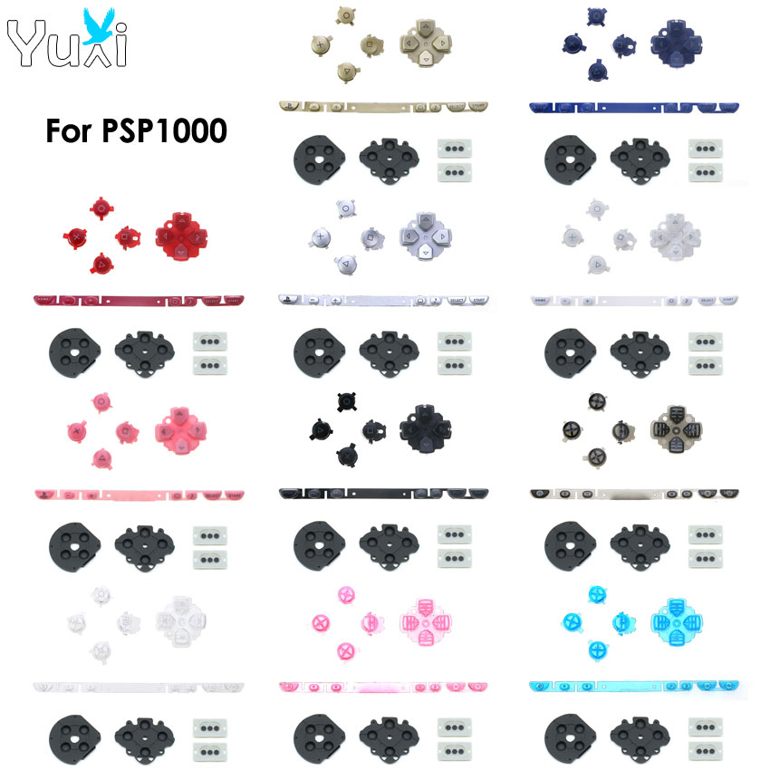 YuXi For PSP1000 Buttons Set D-Pad Rubber Conductive Pad Button For Sony PSP 1000 Console Game Accessories