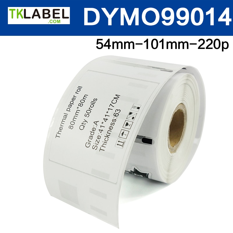 10 Roll X Compatible Dymo Labels 99014 LW450 Turbo white labels 54 x 101 mm 220pcs
