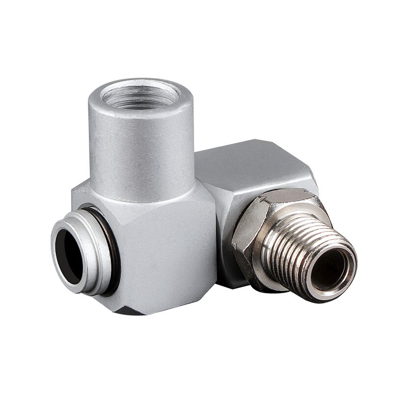 1/4" Pneumatic Part Universal 360 Swivel Air Hose Connector Adapter Flow Aluminum Alloy Tool Used for compressor, car painting