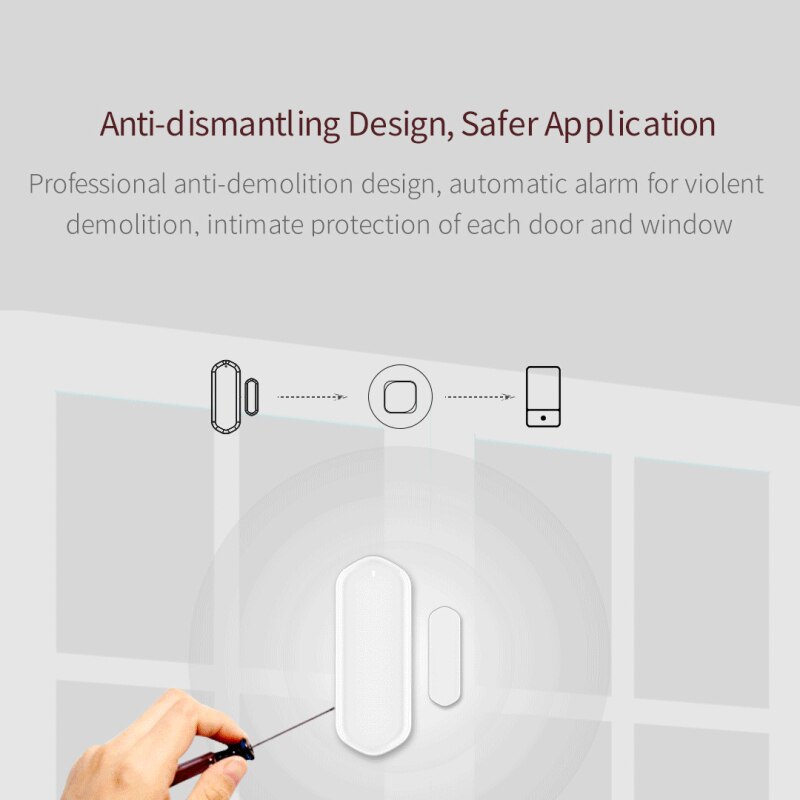 ZigBee Smart Window Door Sensor Door Open / Closed Detectors App Notification Alert Alarm Door And Window Sensor Detector