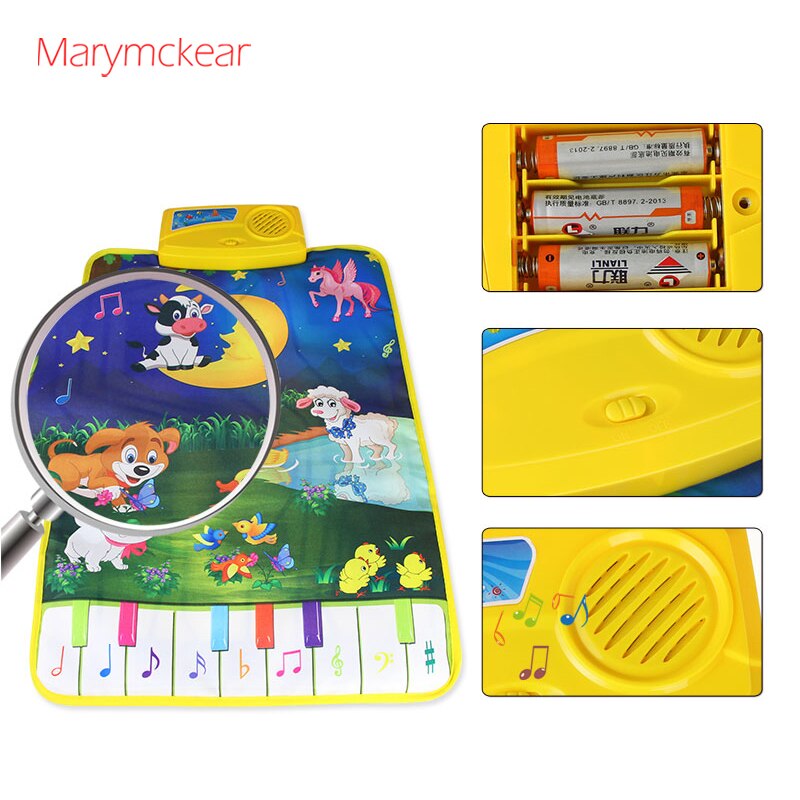 Baby Piano Baby Music Play Mat Musique Animal Music Kids Musical Instruments Animal Music 375x620mm Electronic Mat