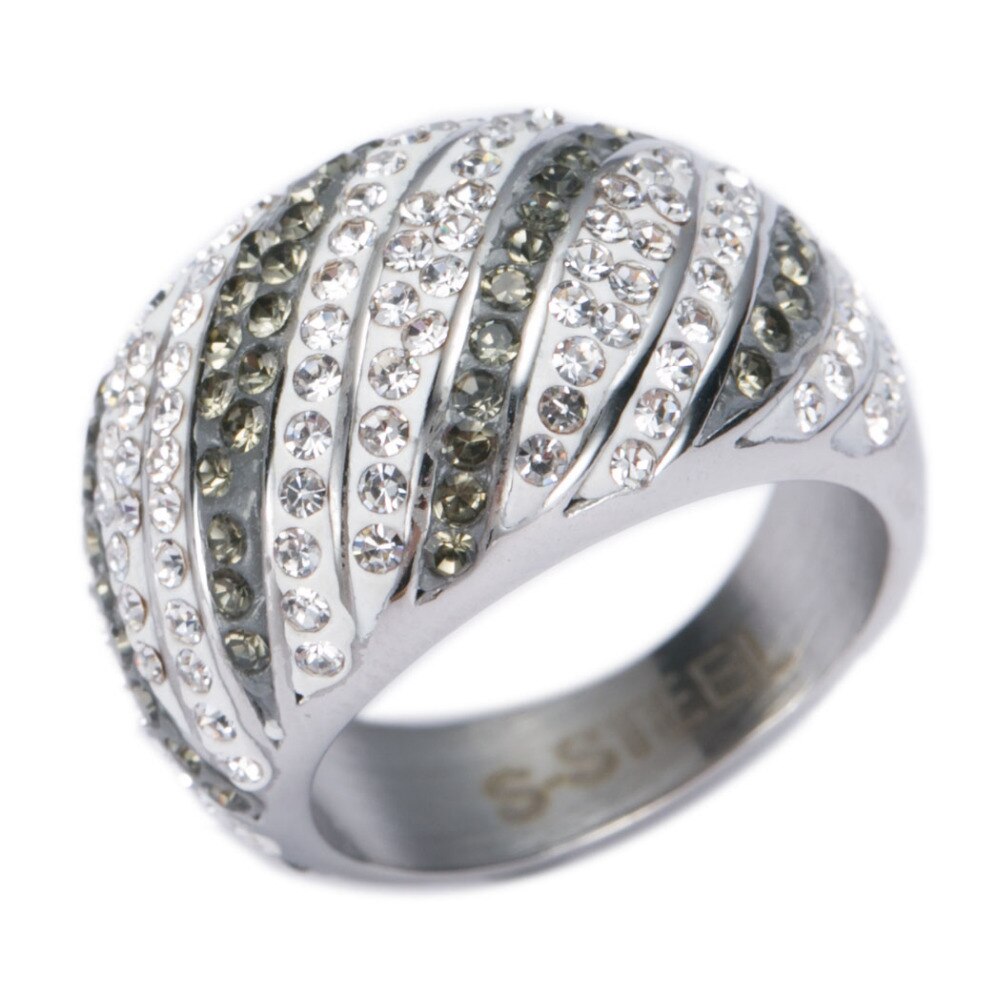 Neue Wasser welle Zirkonia Edelstahl Schmuck Hochzeit Ringe für frauen