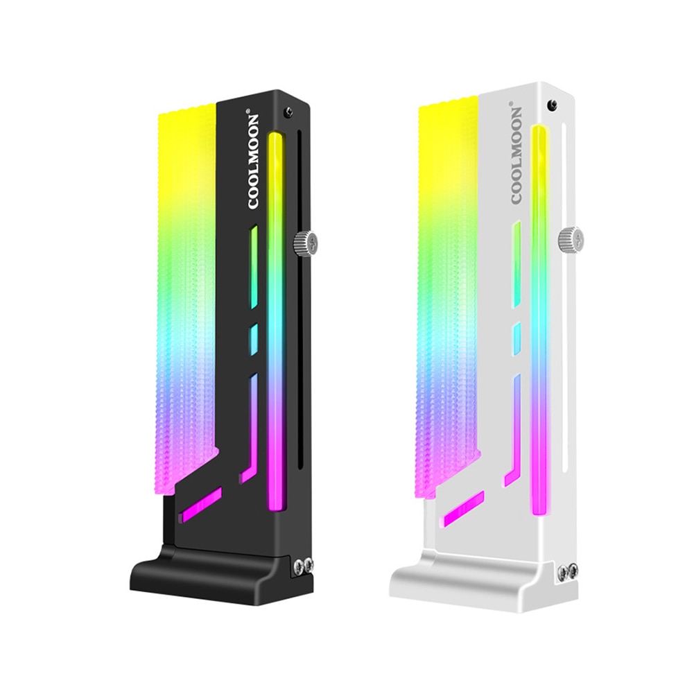 COOLMOON CM-GH2 Vertical GPU Cooling Support Bracket Colorful 5V A-RGB Bracket Computer Graphics Video Card Stand GPU Holder