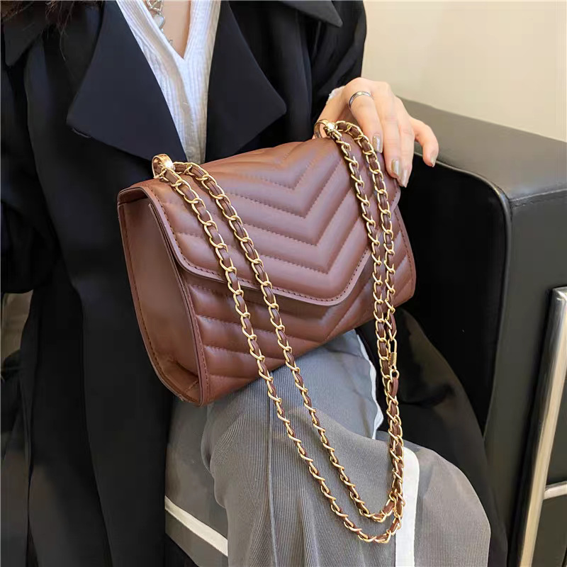 Sac à main asymétrique épaule dénudée pour femmes, petit sac carré rétro, sac à bandoulière de Style minimaliste, sac à chaîne adapté au voyage-zmt