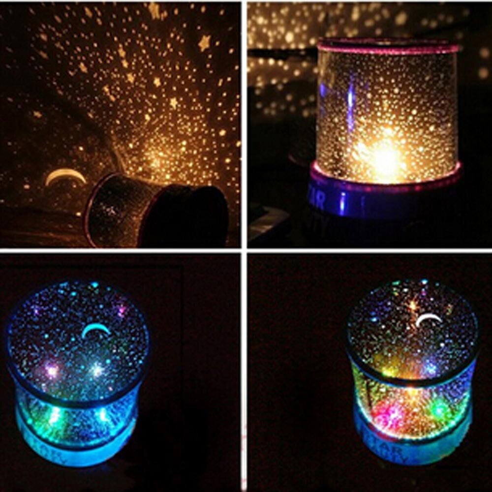 LED Galaxy Projector Ocean Wave Night Light Romantic Cosmos Star Master LED Projector Lamp Night Light Purple Bedroom Lamp