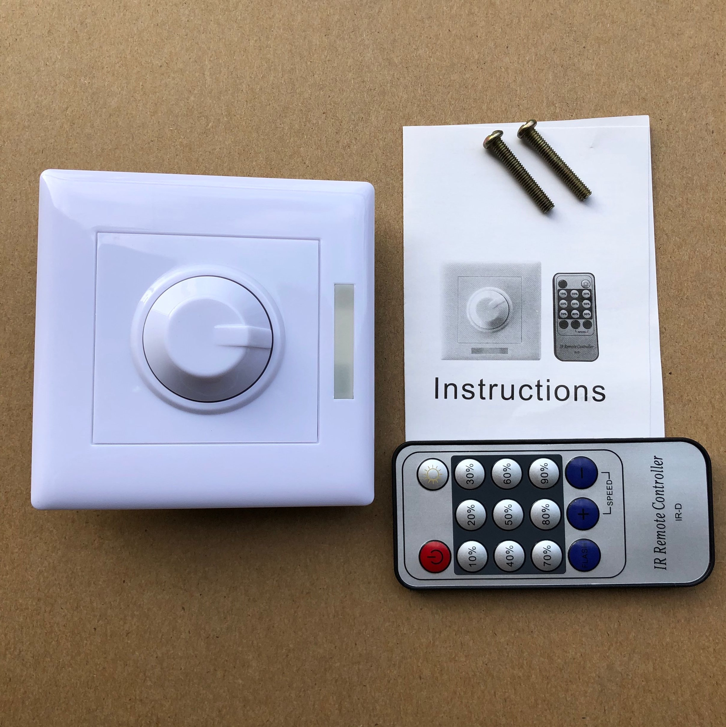 Infrared Remote Control Switch LED Dimmer 220V 110V LED Stepless Trailing Edge Phase Dimmer 86 Type Dimmer For LED Lamps
