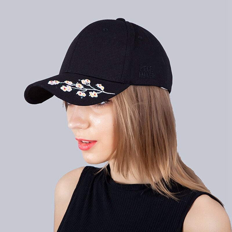 Fleur broderie casquette de Baseball en plein air Golf casquettes élégantes femmes décontracté Snapback respirant toile Sport chapeau Protection UV