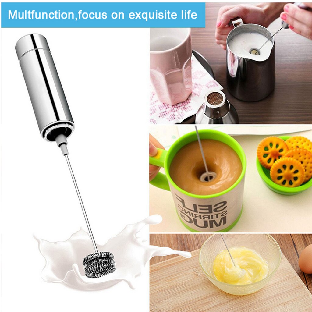 Handheld Electric Coffee Milk Frother Steam-Free Stir Whisk Foam Maker